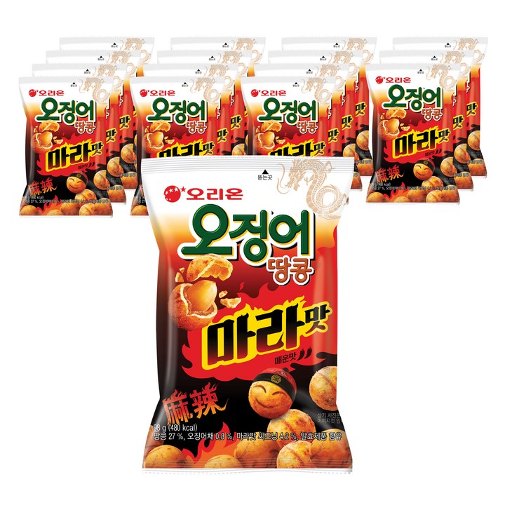 오징어땅콩 마라맛, 98g, 16개