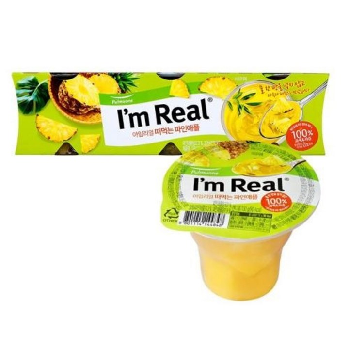 풀무원 아임리얼 떠먹는 주스 푸딩 파인애플 3p, 390g, 1개