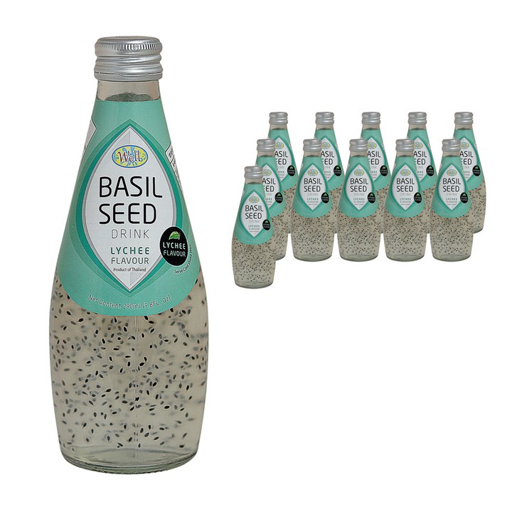 웰 바질 시드 드링크 리치향, 290ml, 12개