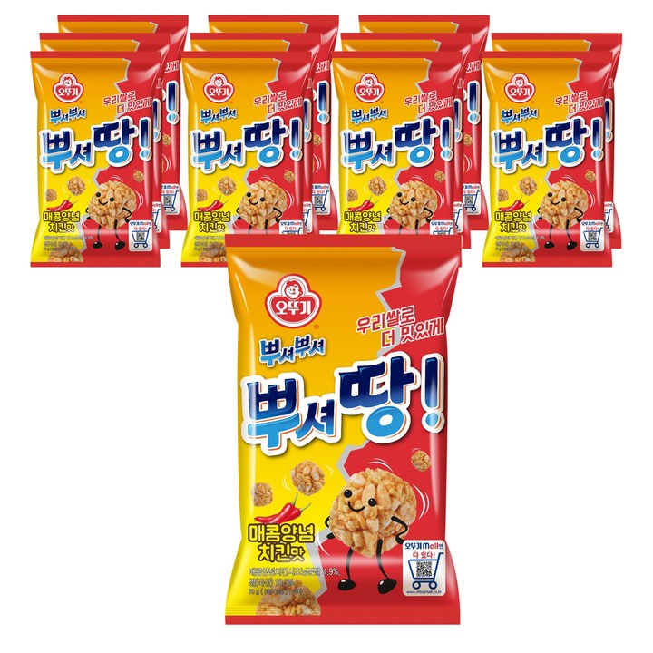 오뚜기 뿌셔땅 매콤양념치킨맛, 70g, 12개