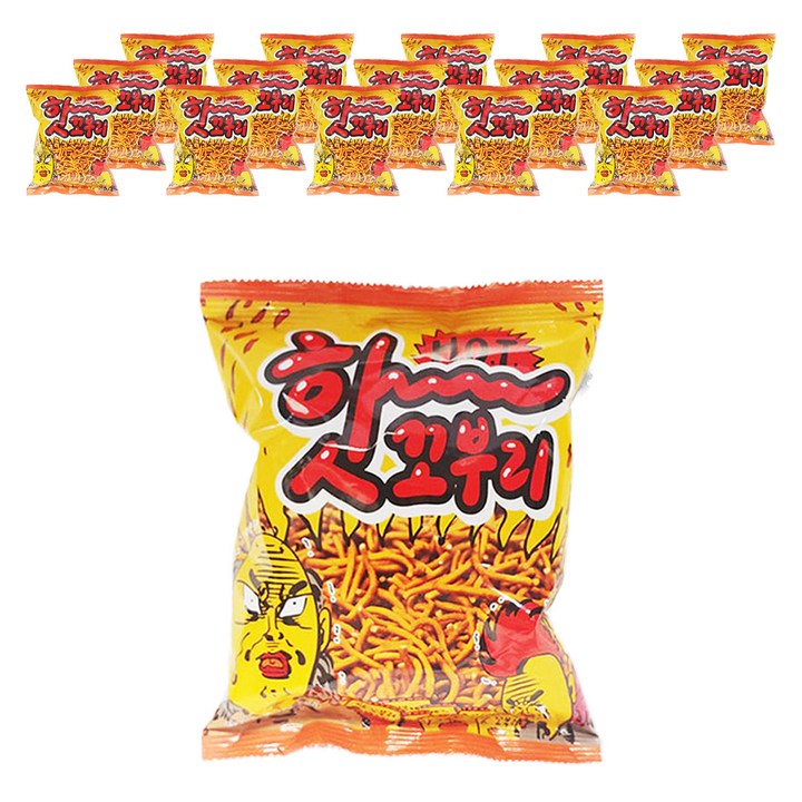 핫꼬부리 과자, 75g, 16개