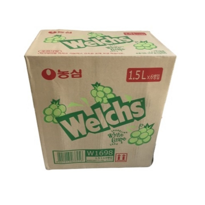 웰치스 화이트그레이프 탄산음료, 1.5L, 6개