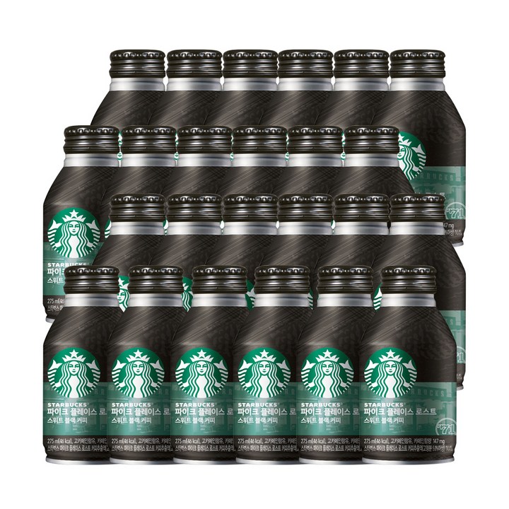 스타벅스 파이크 플레이스 로스트 스위트 블랙 커피, 275ml, 24개