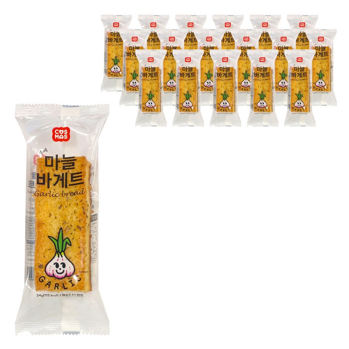 코스모스제과 마늘바게트, 24g, 18개