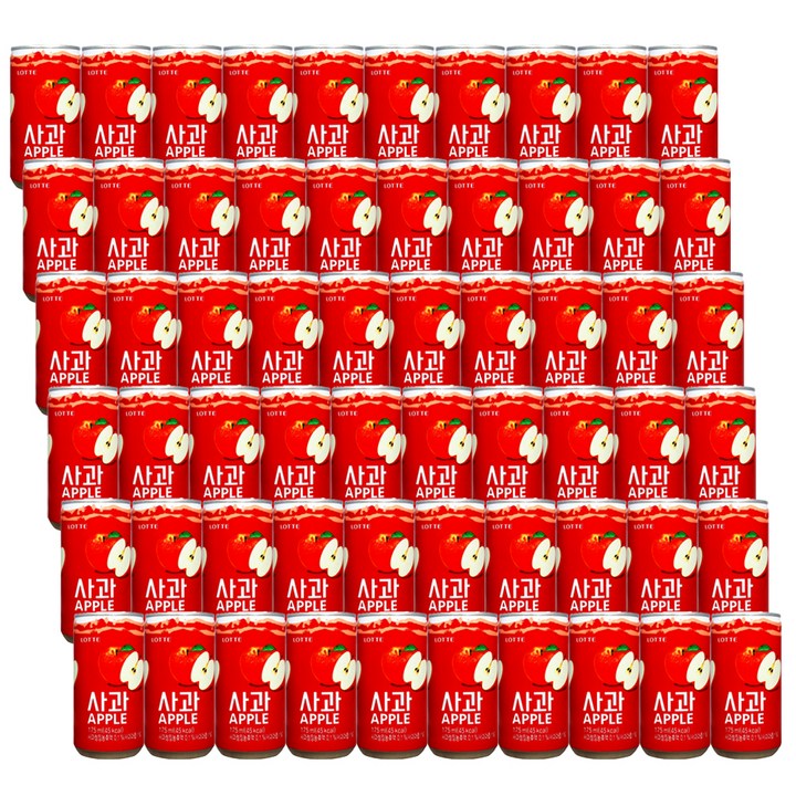 롯데칠성음료 사과 주스, 175ml, 60개