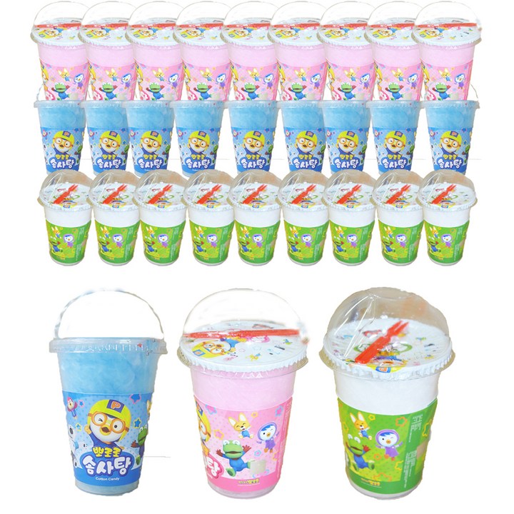 뽀로로 솜사탕 혼합 30p, 10g, 1세트