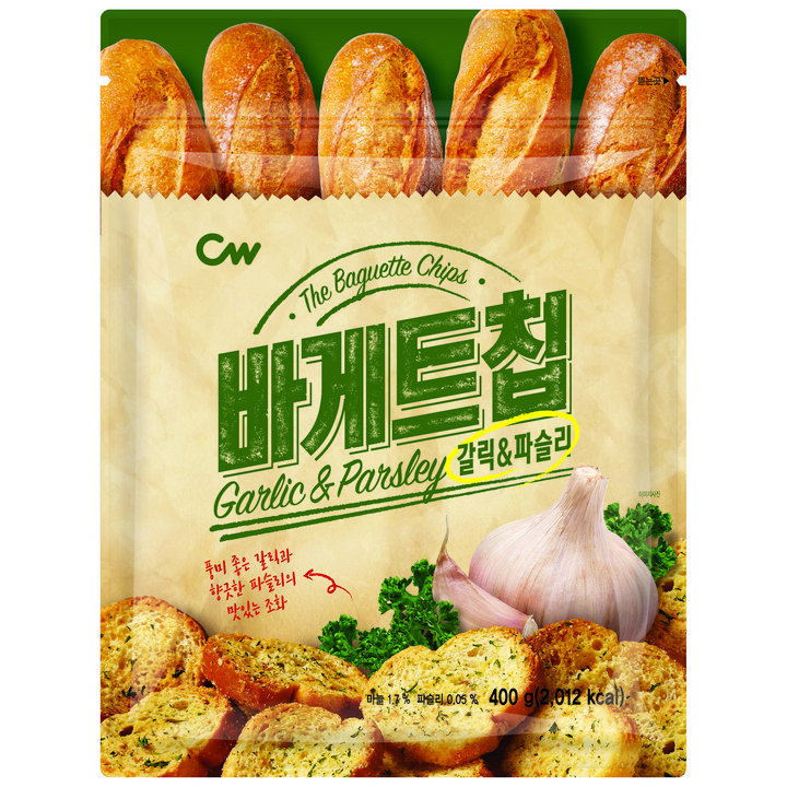 청우식품 바게트칩 갈릭&파슬리, 400g, 1개