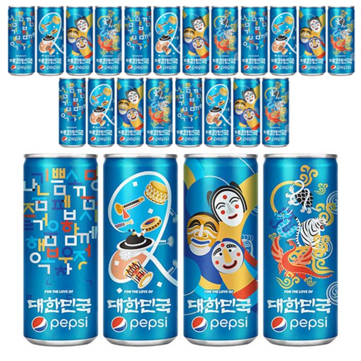 펩시 콜라 슬릭캔 랜덤발송, 330ml, 24개