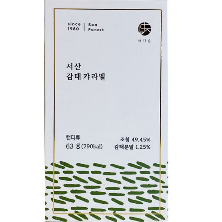 바다숲 서산 감태 조청 캬라멜, 3.5g, 18개