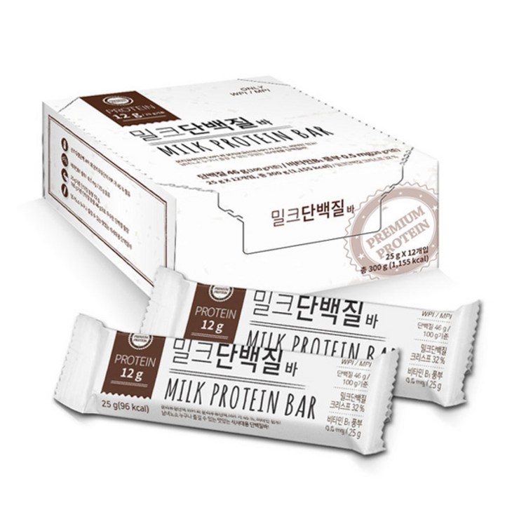 밀크 단백질바, 25g, 12개