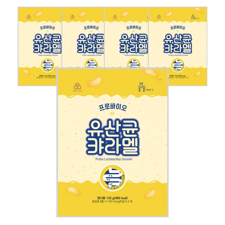 안신 프로바이오 유산균 캬라멜, 120g, 5개