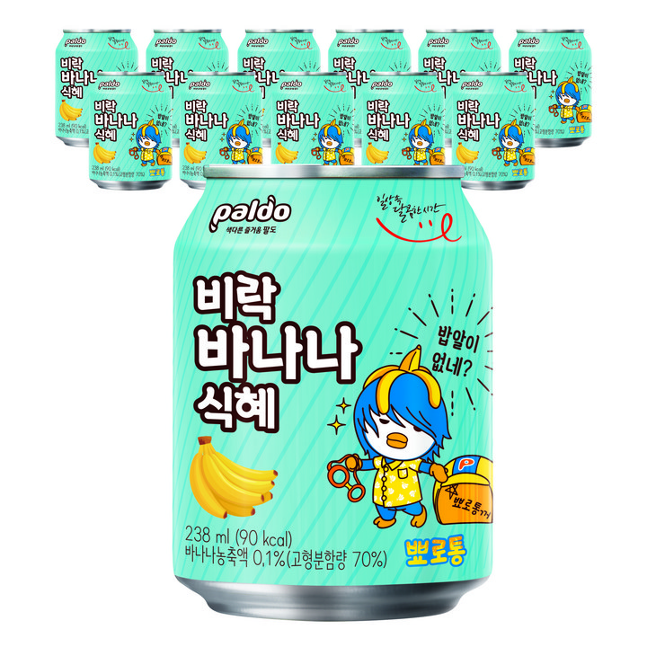 팔도 비락 바나나 식혜, 238ml, 12개