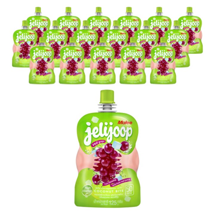 말리 젤리줍 포도맛 드링크, 125ml, 18개