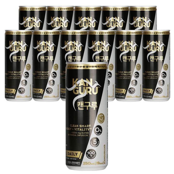 캔구루 에너지 드링크, 250ml, 12개