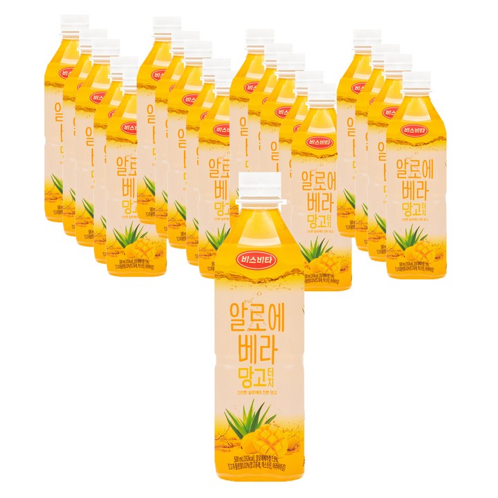 비즈비타 알로에 베라 망고 터치 음료, 20개, 500ml