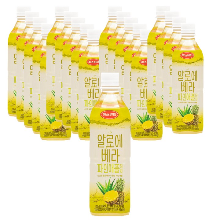 비즈비타 알로에 베라 파인애플 터치 음료, 500ml, 20개