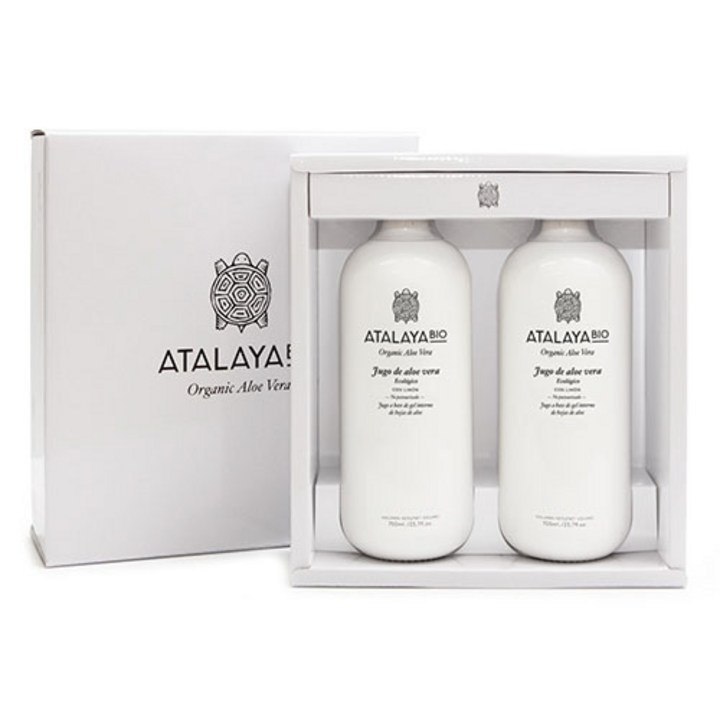헬스베버리지 아딸라야 바이오 유기농 알로에베라주스 플레인, 2개, 700ml