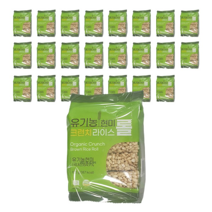 유기농 현미 크런치롤, 100g, 24개