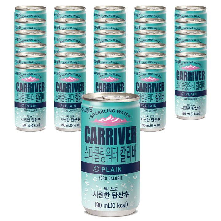 푸르밀 스파클링워터 칼리버, 190ml, 30개