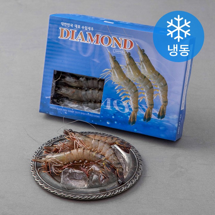 DIAMOND 홍다리 얼룩새우 20마리 (냉동), 500g, 1개