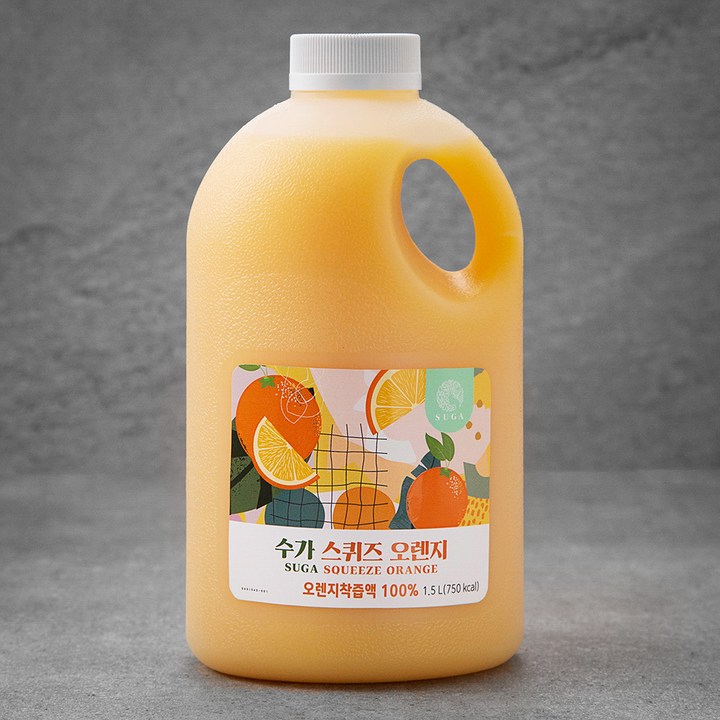 수가 스퀴즈 오렌지주스, 1.5L, 1개