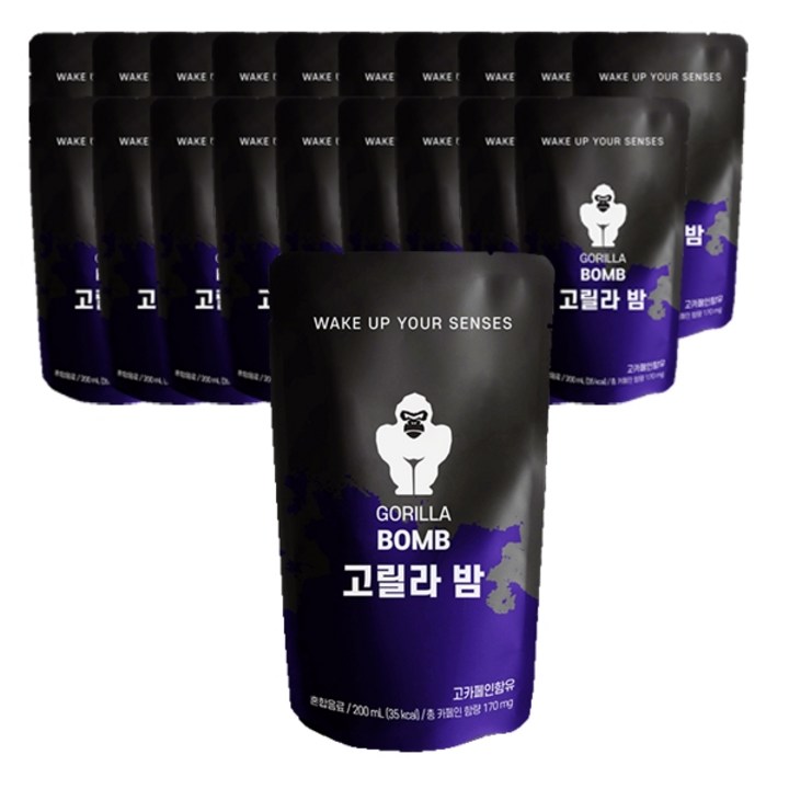 고릴라밤 헬스 부스터 음료, 200ml, 20개