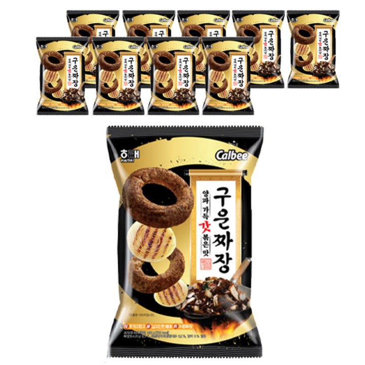 해태제과 구운짜장 스낵, 10개, 140g