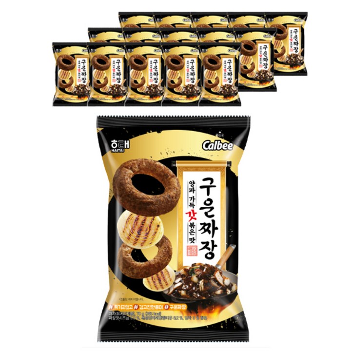 해태제과 구운짜장 스낵, 16개, 70g