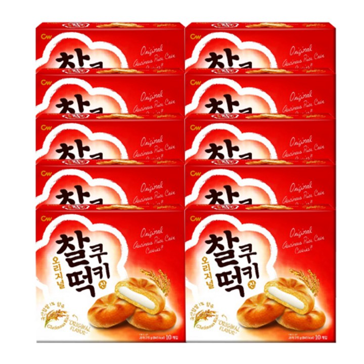 청우식품 찰떡쿠키 오리지날 10P, 215g, 10개