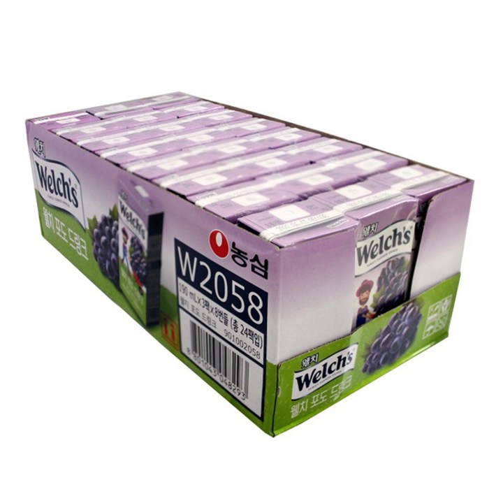 웰치스 포도 드링크, 24개, 190ml