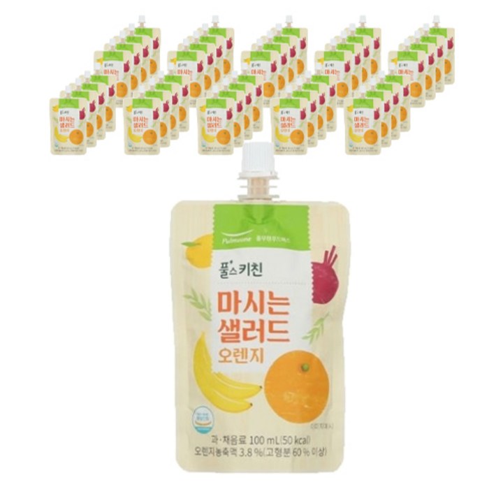 풀스키친 마시는 샐러드 오렌지주스, 40개, 100ml