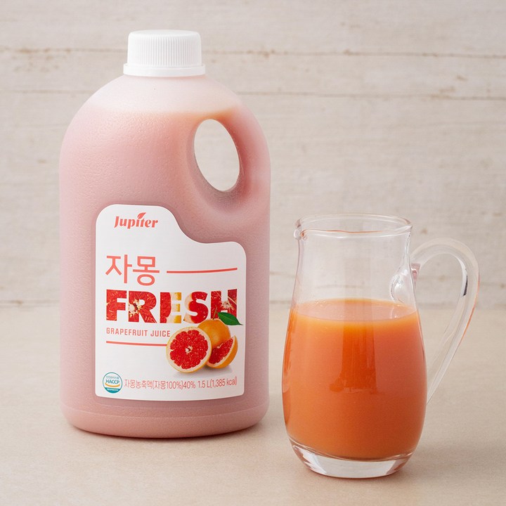 주피터 자몽 프레쉬 농축주스, 1.5L, 1개