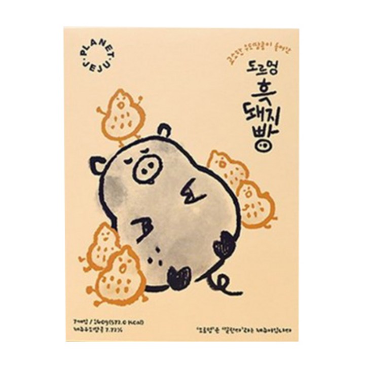 에코제이푸드 제주 도르멍 흑돼지빵 7p, 1개, 140g