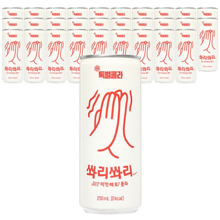 일화 톡별콜라 제로칼로리 쏴리쏴리, 250ml, 60개