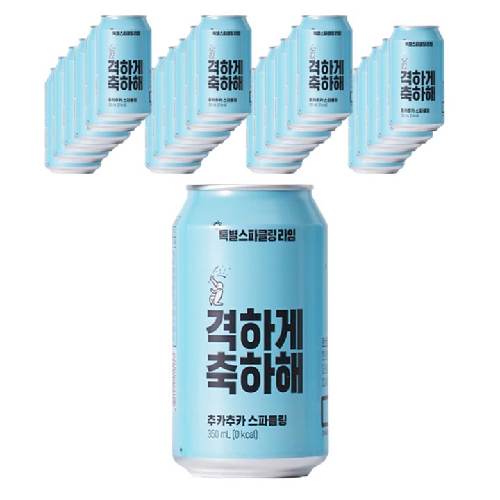 톡별 스파클링 라임 격하게 축하해, 350ml, 24개