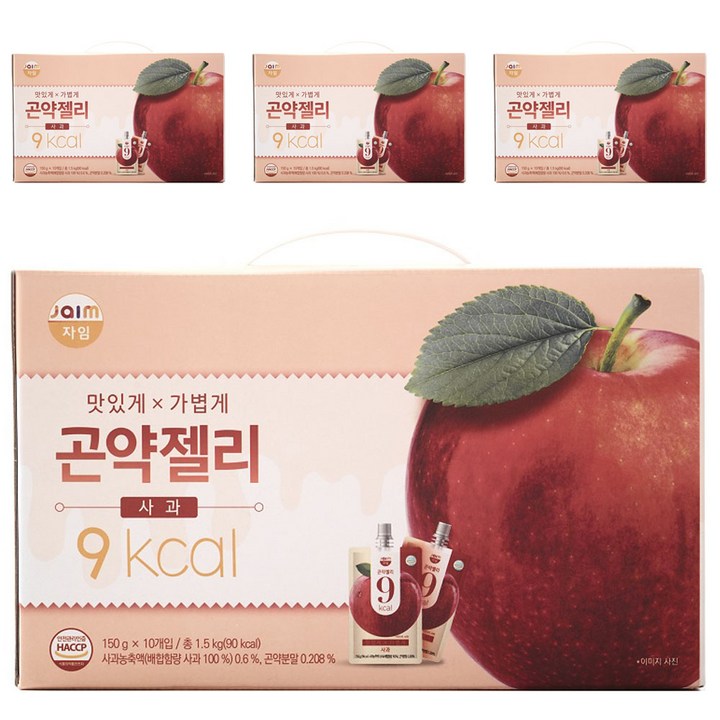 자임 곤약젤리 사과, 4개, 1.5kg