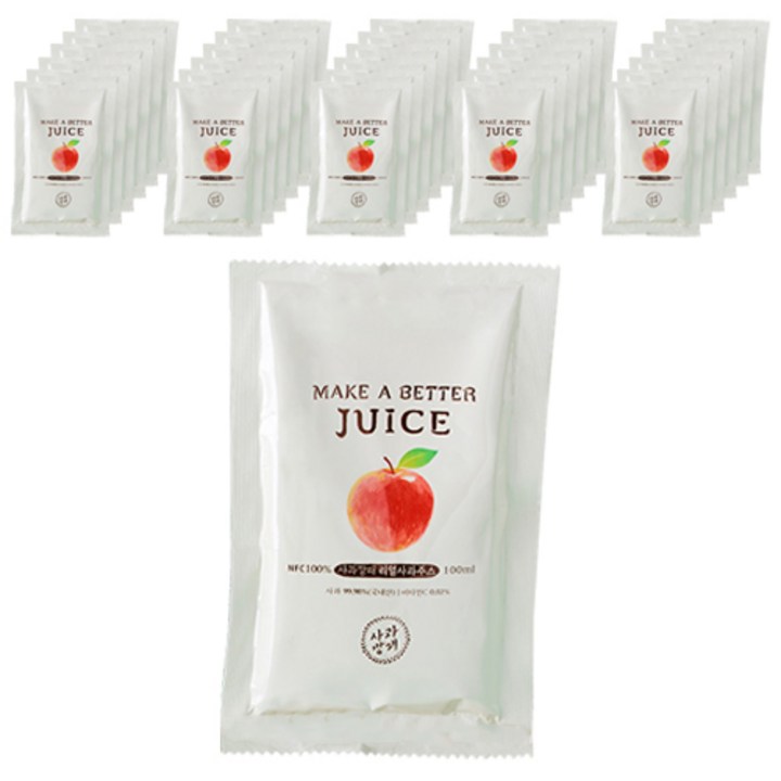 사과깡패 리얼 사과주스 30p, 100ml, 120개