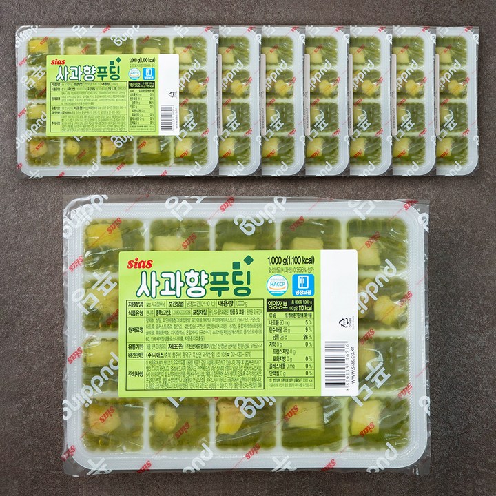 시아스 사과향 푸딩 20구, 1000g, 8개, 1,000 g, 20개입