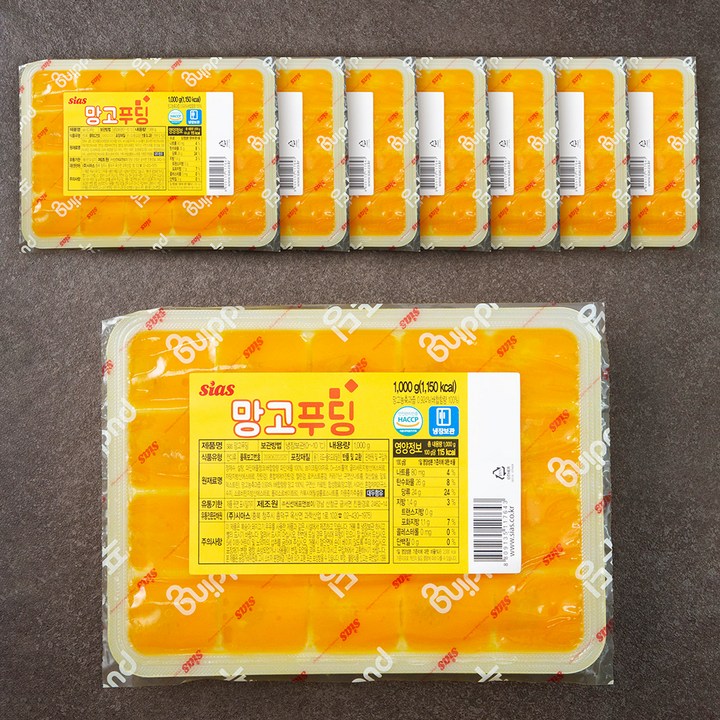 시아스 망고 푸딩 20구, 1000g, 8개, 1,000 g, 6개입