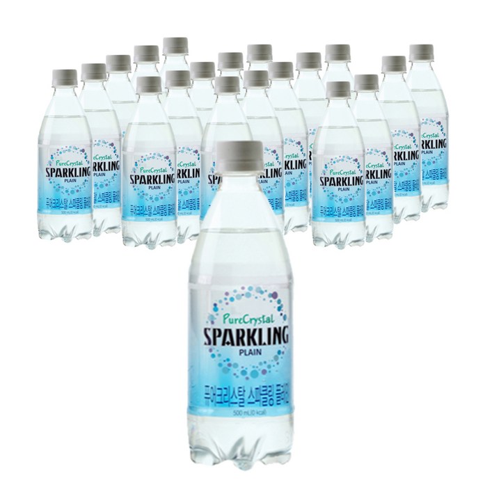 퓨어 크리스탈 스파클링 플레인, 20개, 500ml