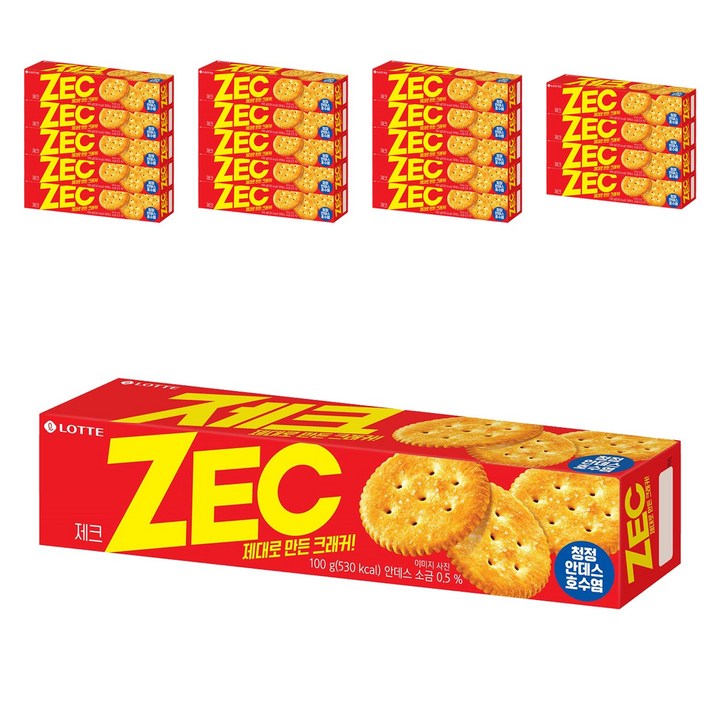 롯데제과 제크, 100g, 20개