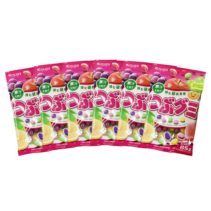 카수가이 쯔부구미 젤리빈, 85g, 6개