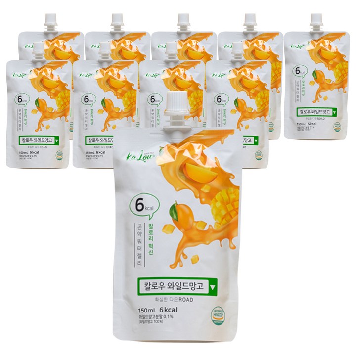 칼로우 곤약 워터젤리 와일드망고, 150ml, 10개