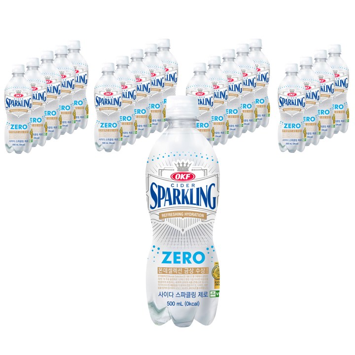 오케이에프 스파클링 제로 슈가 사이다, 20개, 500ml