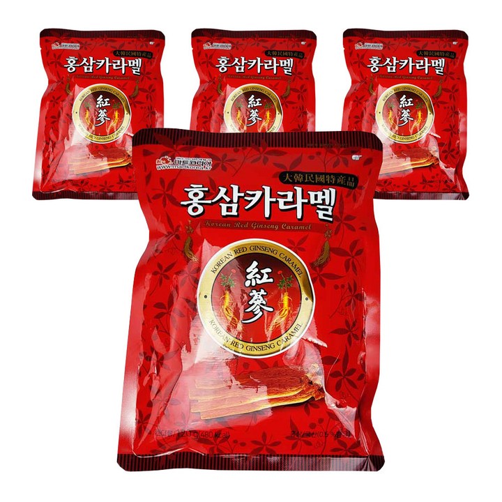 아름다운정성 홍삼 카라멜 사탕, 4개, 120g