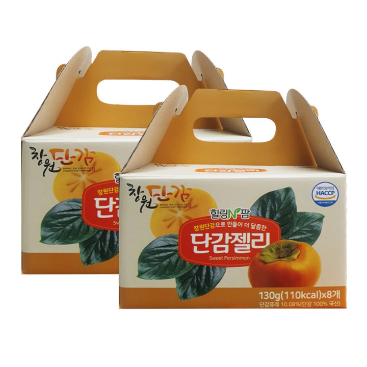 힐링엔팜 창원 단감젤리 8p, 2개, 1.04kg