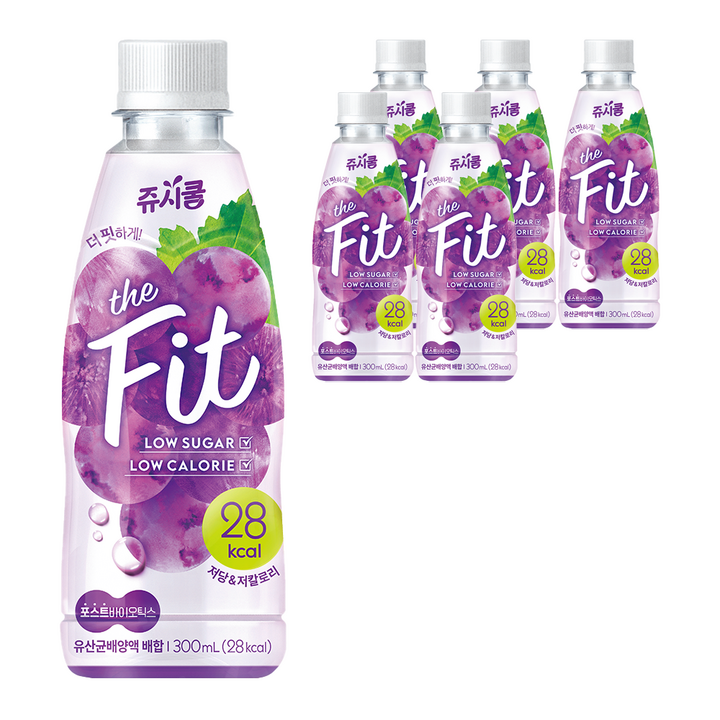쥬시쿨 더핏 포도, 300ml, 6개
