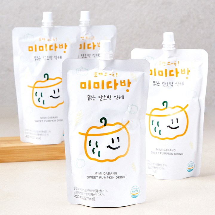 미미다방 맑은 단호박 식혜, 4개입, 420ml