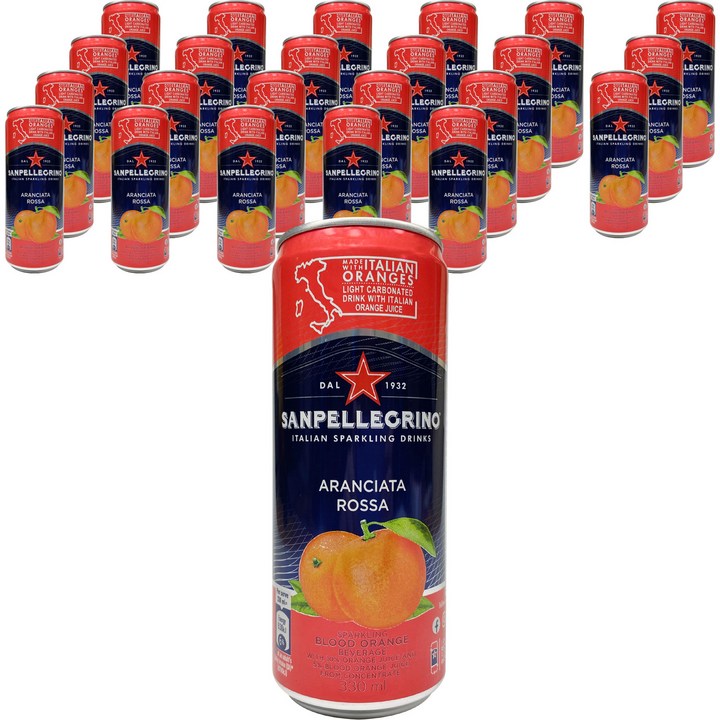 산펠레그리노 로싸 탄산음료, 330ml, 24개