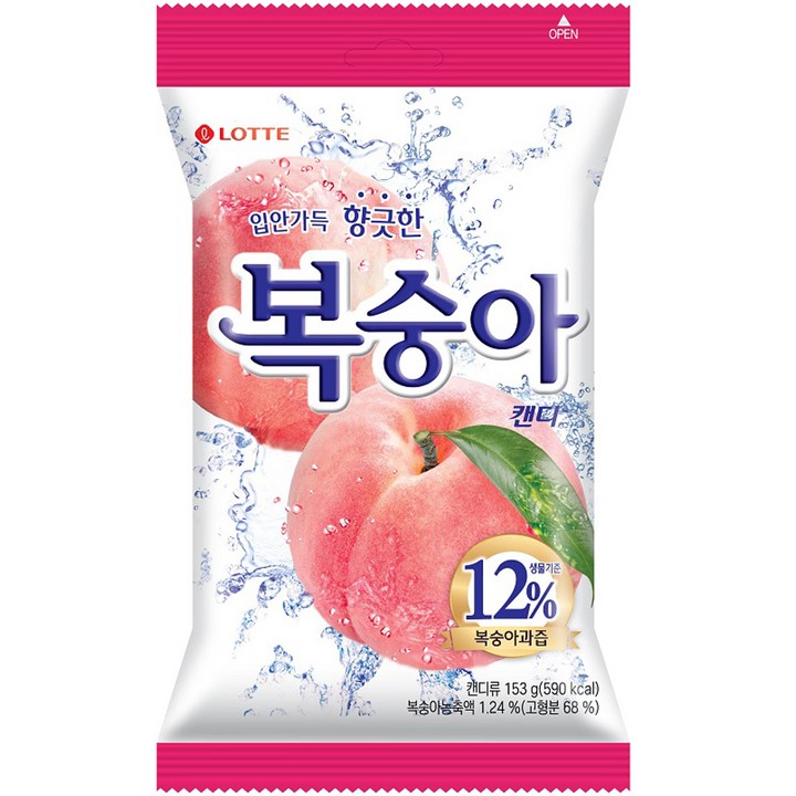 복숭아 캔디, 153g, 1개